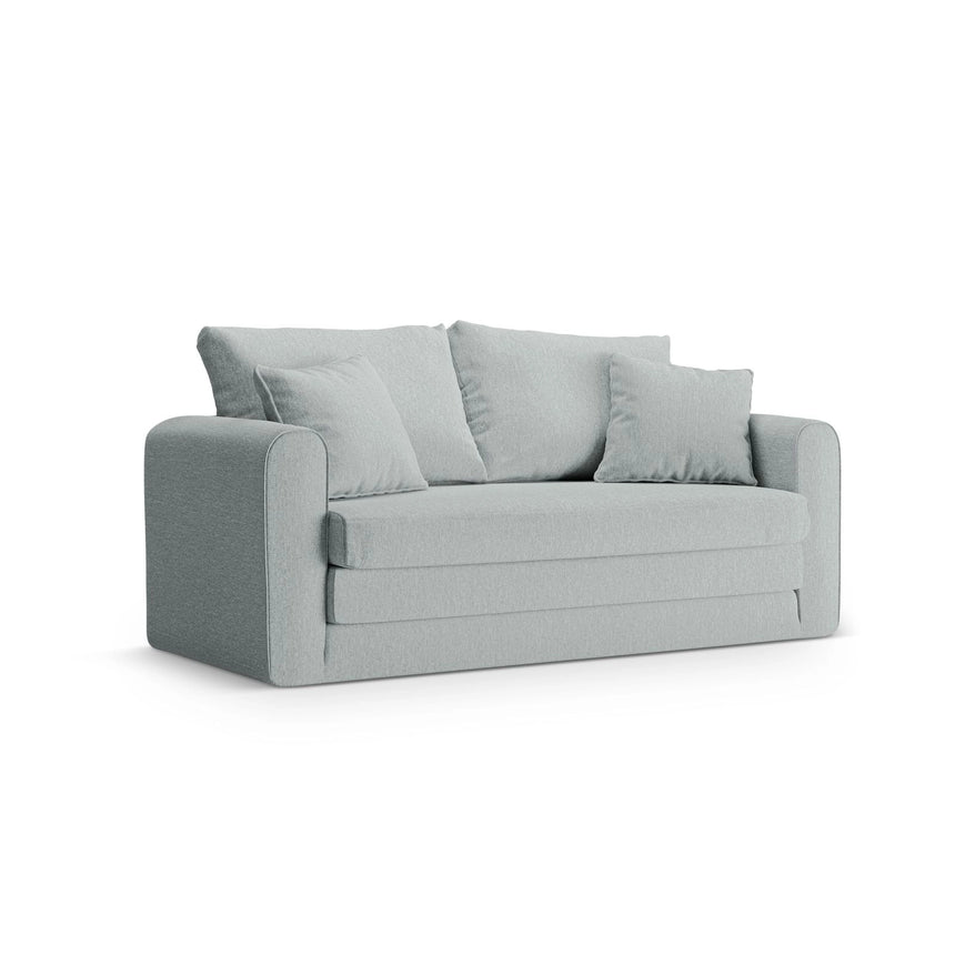 Lido 2-Sitzer Sofa mit Schlaffunktion, ausklappbar, aus Strukturierter Stoff in Minze (Solid 72), 158x69 cm von Micadoni – Bild 4