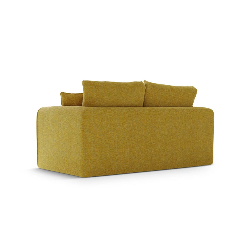 Lido 2-Sitzer Sofa mit Schlaffunktion, ausklappbar, aus Strukturierter Stoff in Sonnenblume melange (Baltimore Mostaza), 158x69 cm von Micadoni – Bild 5