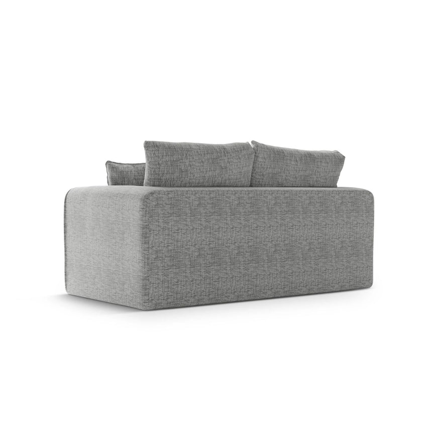 Lido 2-Sitzer Sofa mit Schlaffunktion, ausklappbar, aus Strukturierter Stoff in Warmes Grau (Baltimore Cement), 158x69 cm von Micadoni – Bild 5