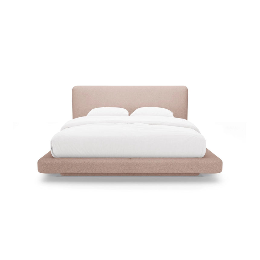 Linea Bett mit Kopfteil aus Boucle in Puderrosa (Baloo 2072), 160x200 cm von Micadoni – Bild 5