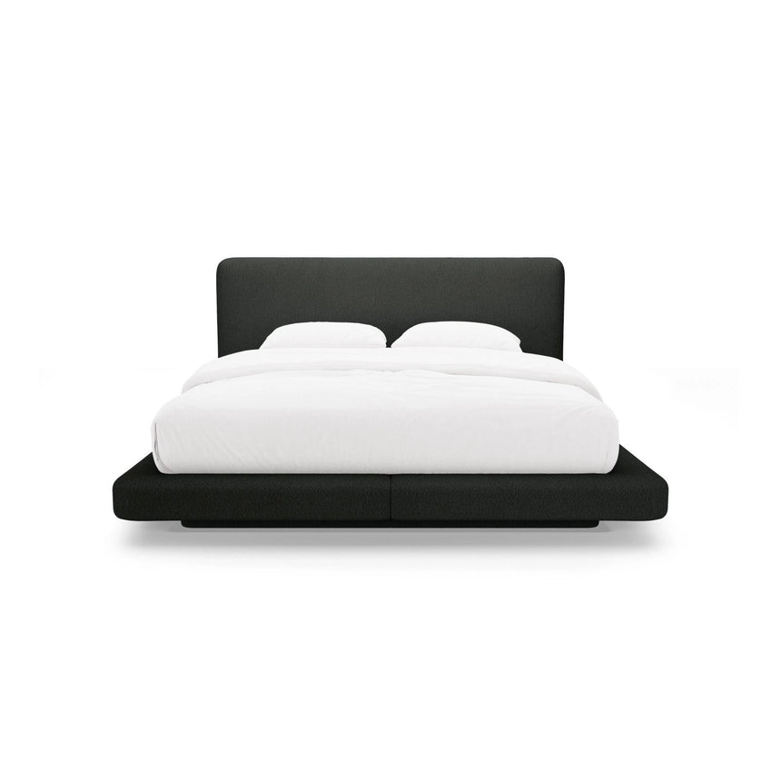 Linea Bett mit Kopfteil aus Boucle in Schwarz (Baloo 2082), 160x200 cm von Micadoni – Bild 5