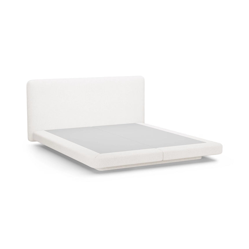 Linea Bett mit Kopfteil aus Samt, Boucle oder Strukturstoff, 200x200 cm von Micadoni – Bild 6