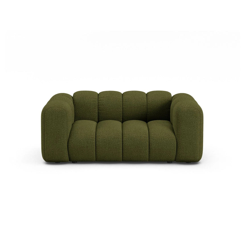 Lupine 2-Sitzer Sofa aus Boucle in Dunkles olivgrün (Baloo 2090), 170x95 cm von Micadoni – Bild 1