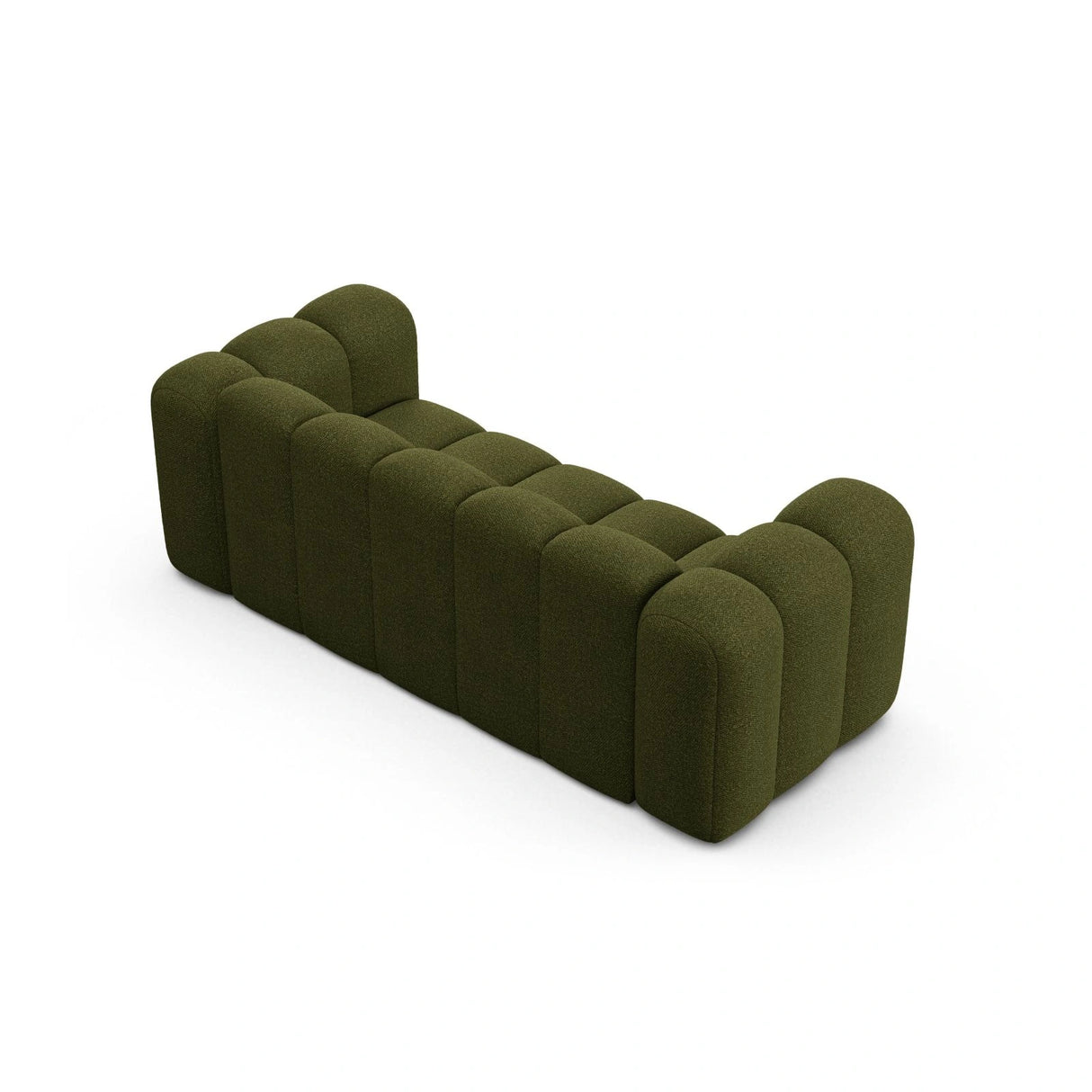 Lupine 2-Sitzer Sofa aus Boucle in Dunkles olivgrün (Baloo 2090), 200x95 cm von Micadoni – Bild 4