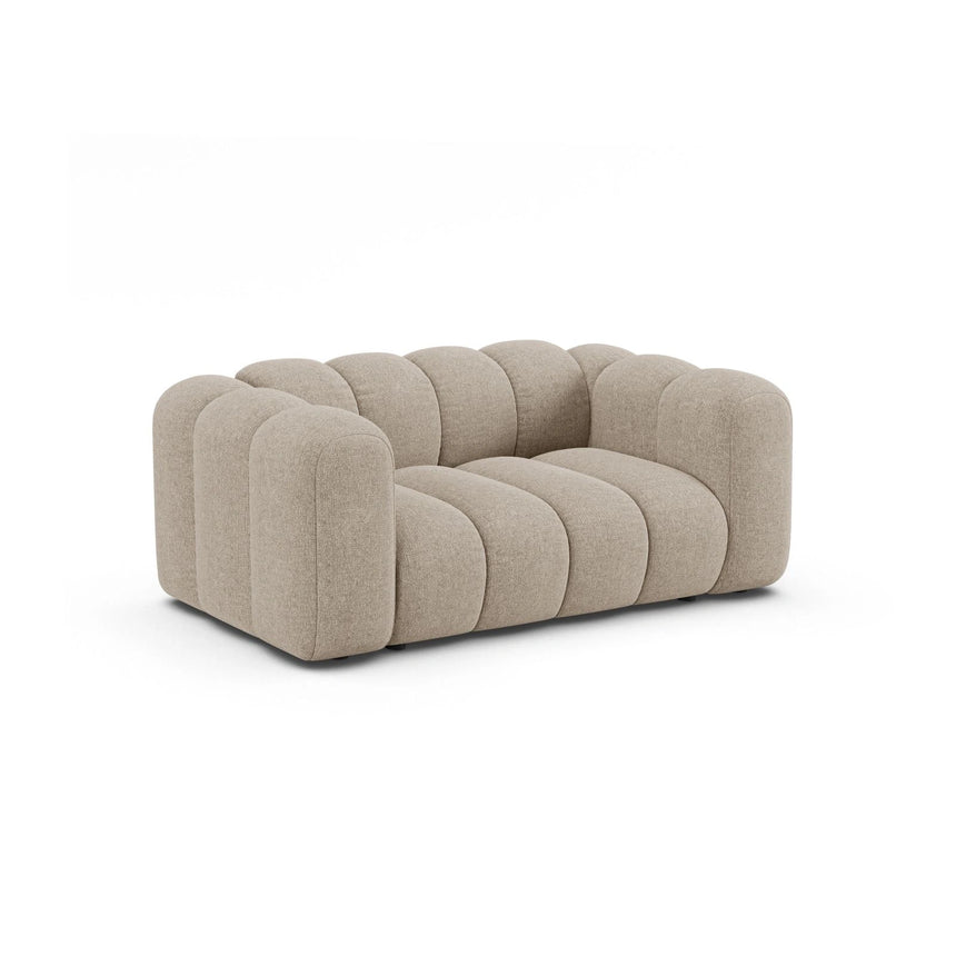 Lupine 2-Sitzer Sofa aus Chenille in Dunkelbeige (Eden 4 Beige), 170x95 cm von Micadoni – Bild 2