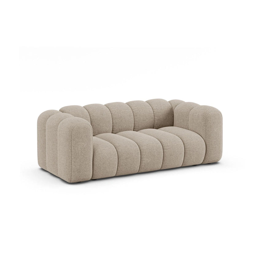 Lupine 2-Sitzer Sofa aus Chenille in Dunkelbeige (Eden 4 Beige), 200x95 cm von Micadoni – Bild 3