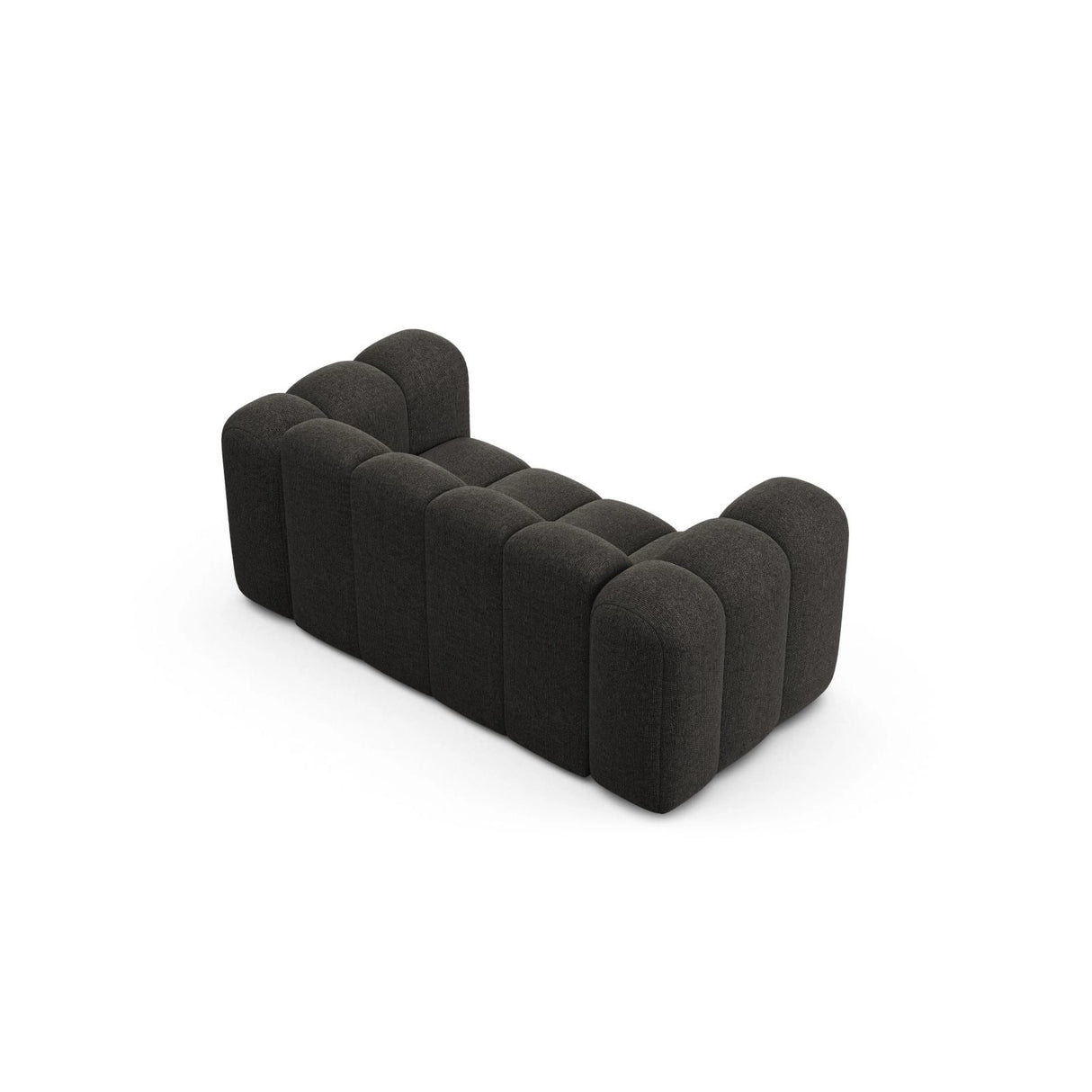 Lupine 2-Sitzer Sofa aus Chenille in Dunkelgrau (Eden 20 Graphite), 170x95 cm von Micadoni – Bild 3