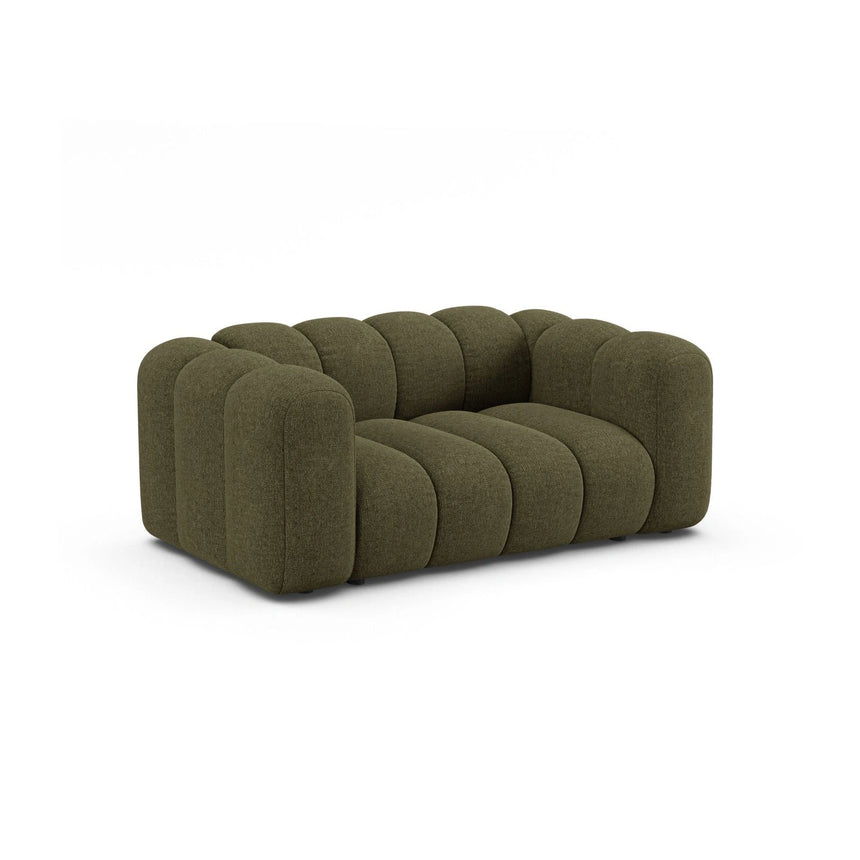 Lupine 2-Sitzer Sofa aus Chenille in Grün (Eden 12 Olive), 170x95 cm von Micadoni – Bild 2