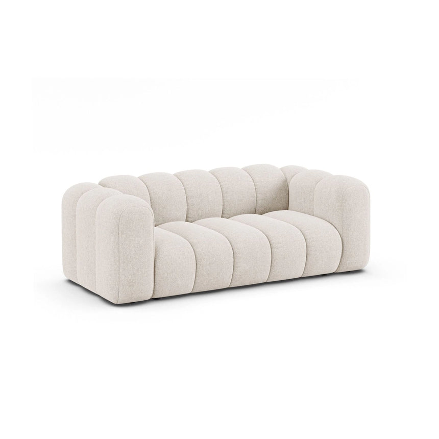 Lupine 2-Sitzer Sofa aus Chenille in Leichtes Beige (Eden 2 Pearl), 200x95 cm von Micadoni – Bild 3