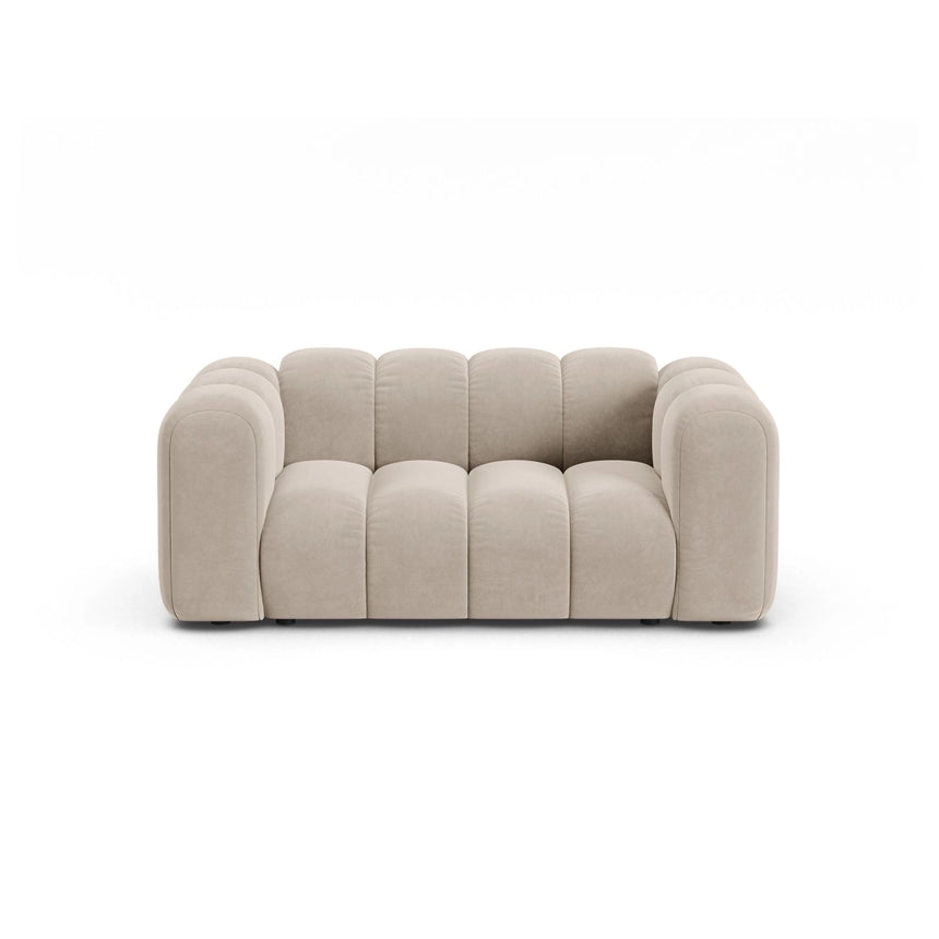 Lupine 2-Sitzer Sofa aus Samt in Beige (Salvador 1), 170x95 cm von Micadoni – Bild 1