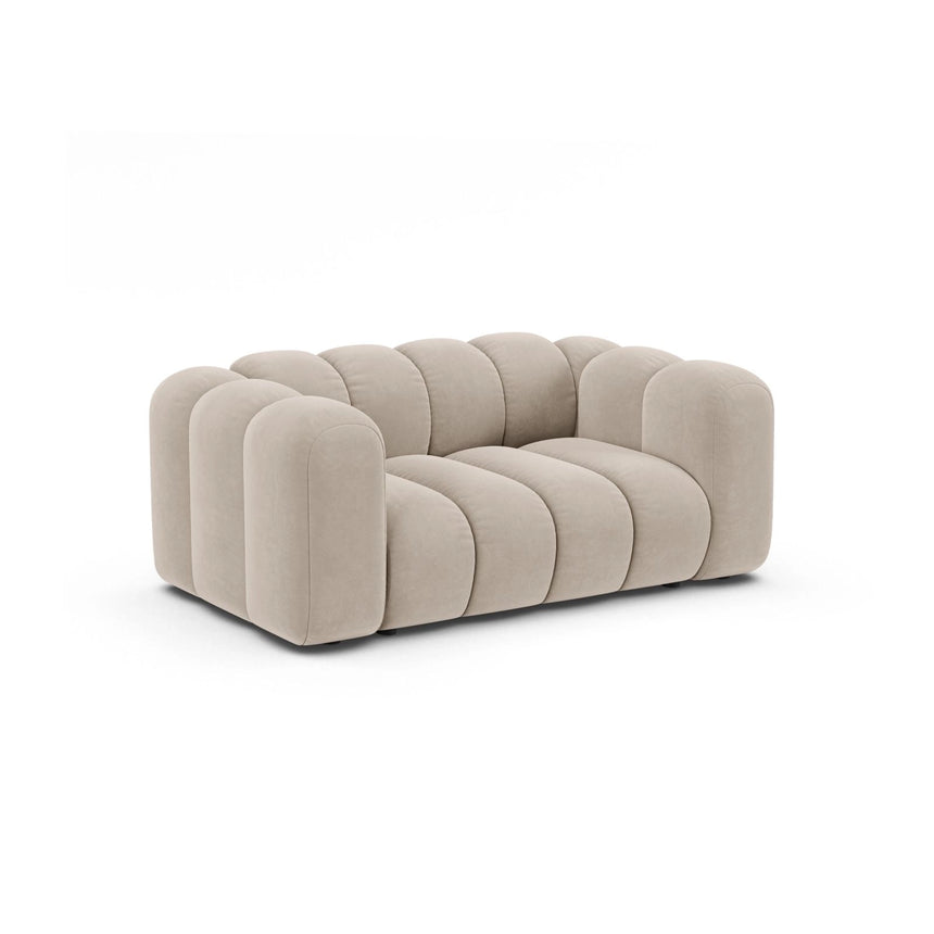 Lupine 2-Sitzer Sofa aus Samt in Beige (Salvador 1), 170x95 cm von Micadoni – Bild 2