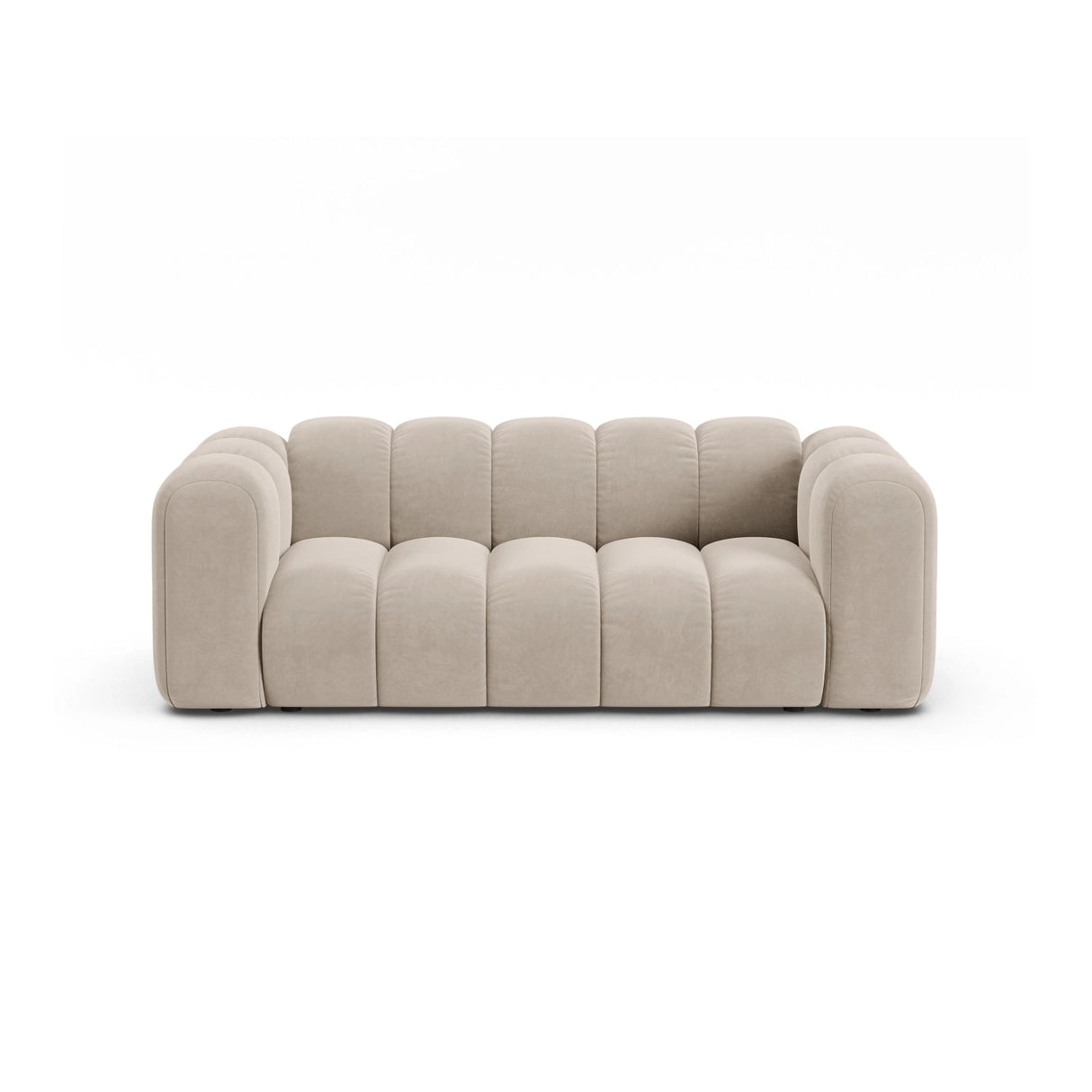Lupine 2-Sitzer Sofa aus Samt in Beige (Salvador 1), 200x95 cm von Micadoni – Bild 1