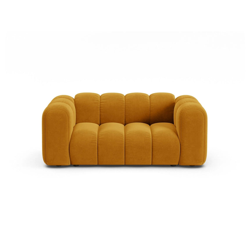 Lupine 2-Sitzer Sofa aus Samt in Gelb (Salvador 10), 170x95 cm von Micadoni – Bild 1