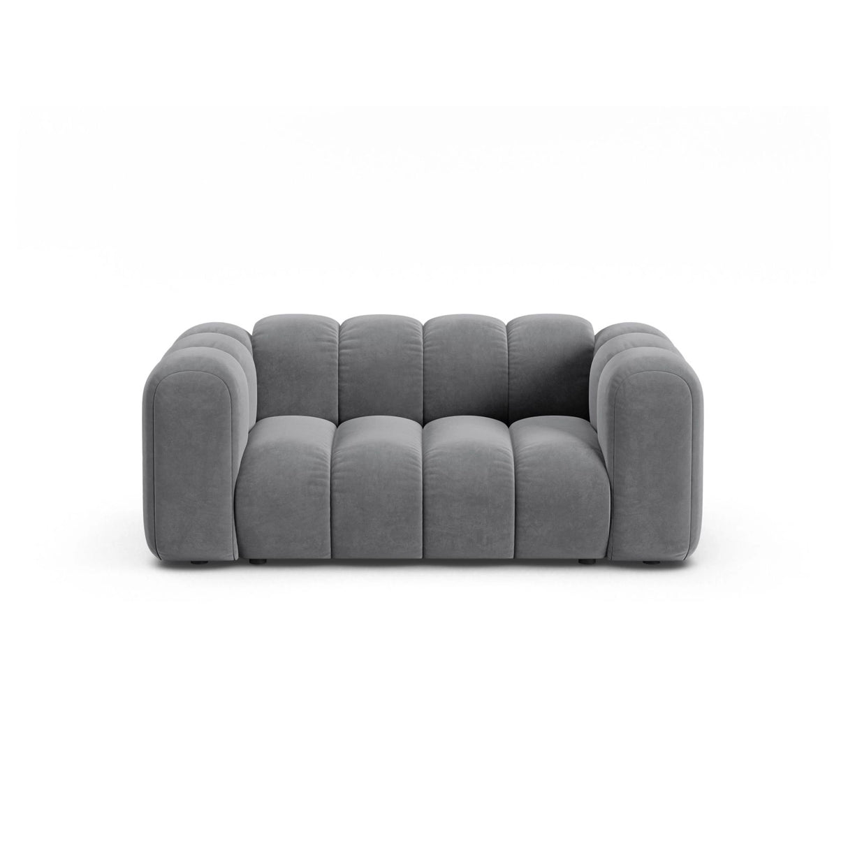 Lupine 2-Sitzer Sofa aus Samt in Grau (Salvador 17), 170x95 cm von Micadoni – Bild 1