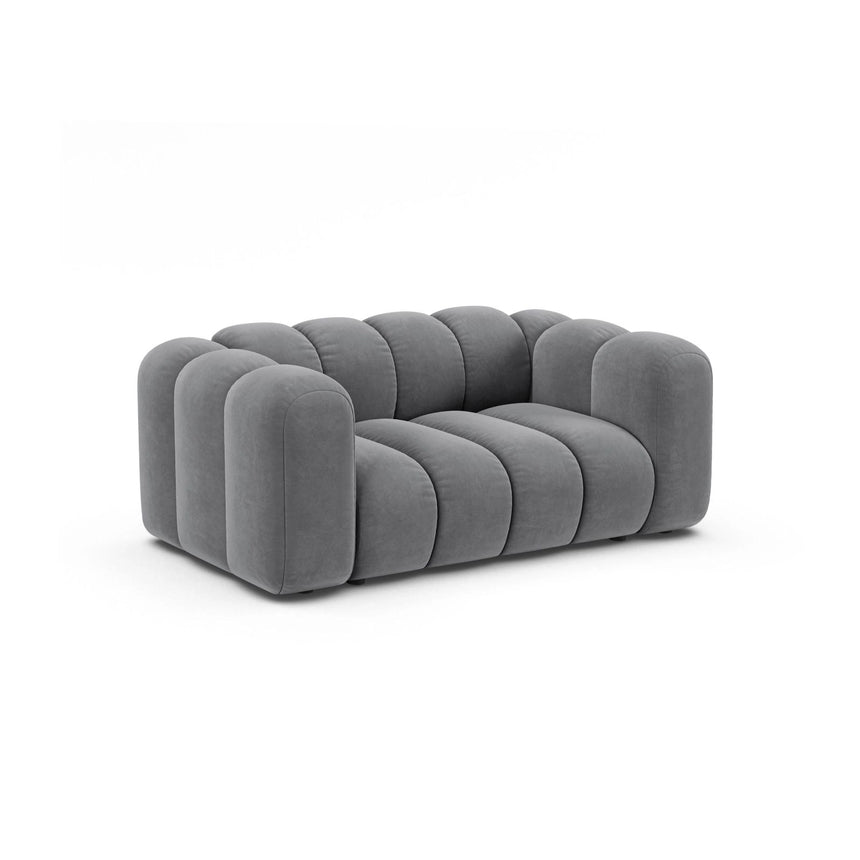 Lupine 2-Sitzer Sofa aus Samt in Grau (Salvador 17), 170x95 cm von Micadoni – Bild 2