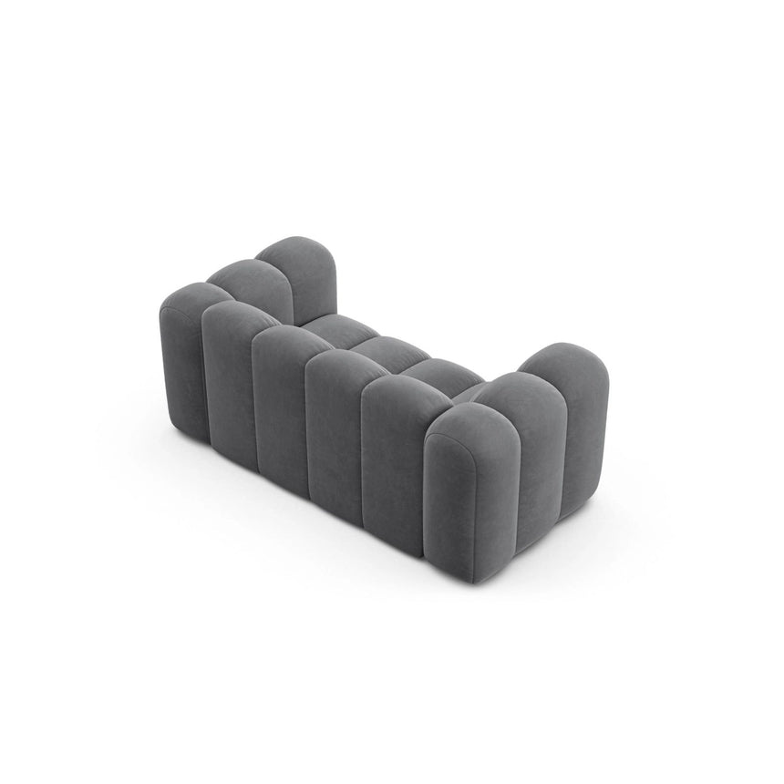 Lupine 2-Sitzer Sofa aus Samt in Grau (Salvador 17), 170x95 cm von Micadoni – Bild 3