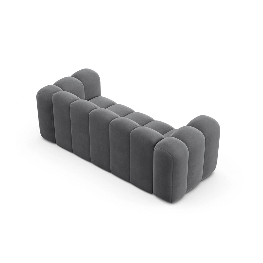 Lupine 2-Sitzer Sofa aus Samt in Grau (Salvador 17), 200x95 cm von Micadoni – Bild 4