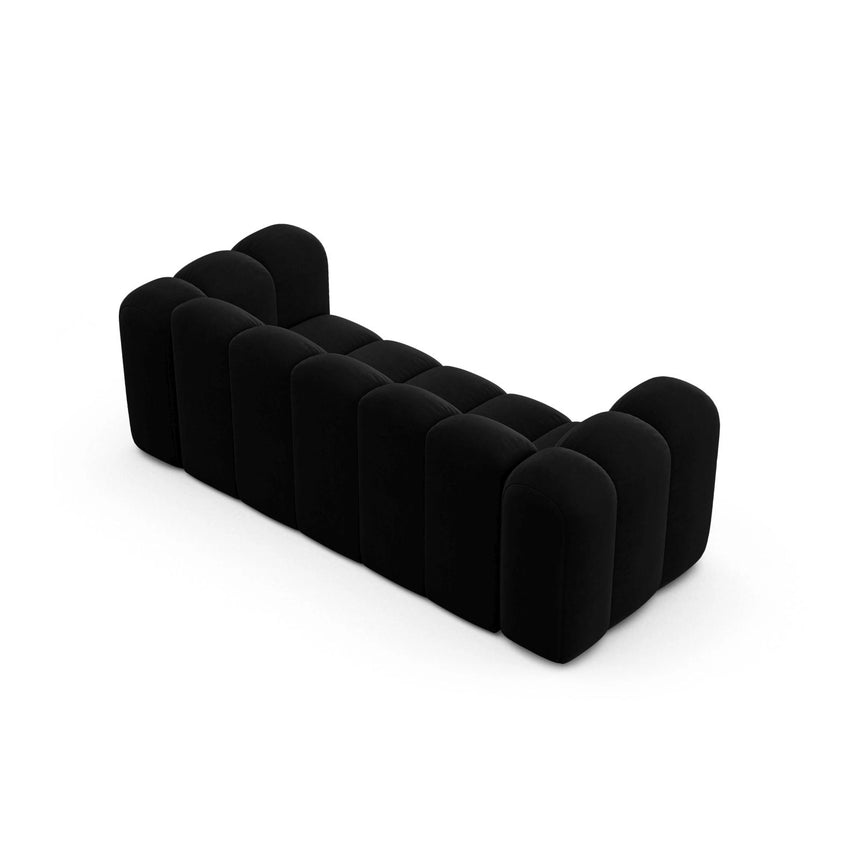 Lupine 2-Sitzer Sofa aus Samt in Schwarz (Salvador 19), 200x95 cm von Micadoni – Bild 4