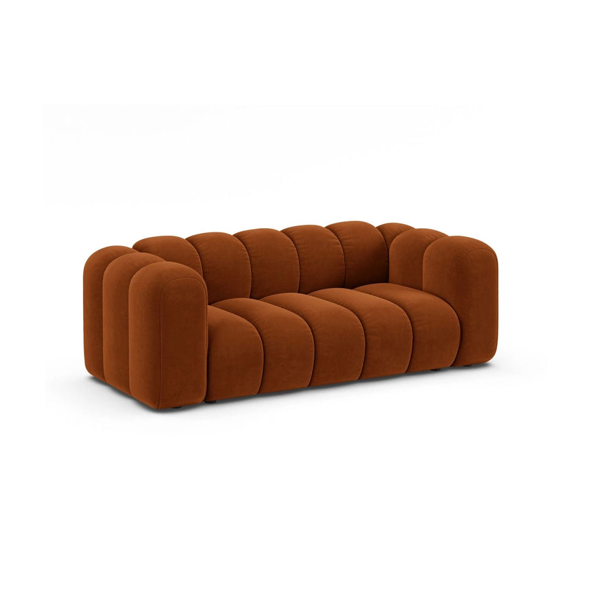 Lupine 2-Sitzer Sofa aus Samt in Terrakotta (Salvador 14), 200x95 cm von Micadoni – Bild 3