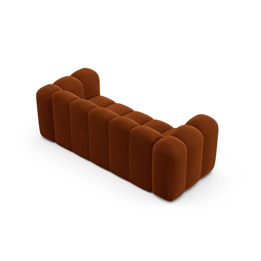 Lupine 2-Sitzer Sofa aus Samt in Terrakotta (Salvador 14), 200x95 cm von Micadoni – Bild 4