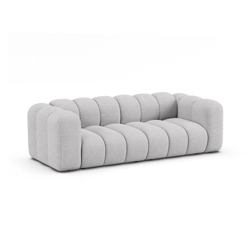 Lupine 3-Sitzer Sofa aus Boucle in Hellgrau (Baloo 2085), 230x95 cm von Micadoni – Bild 3