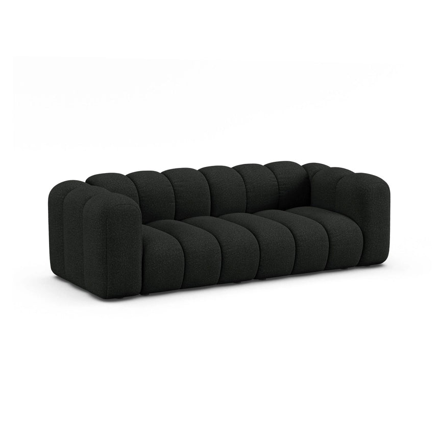 Lupine 3-Sitzer Sofa aus Boucle in Schwarz (Baloo 2082), 230x95 cm von Micadoni – Bild 3