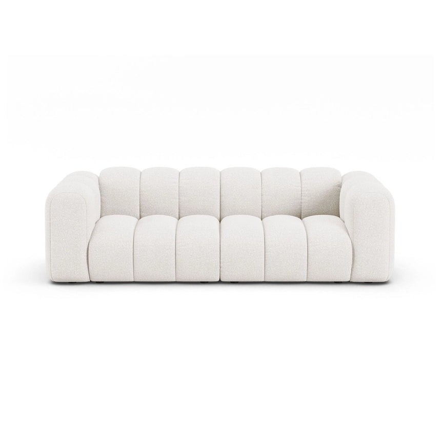 Lupine 3-Sitzer Sofa aus Boucle in Weiß (Baloo 2073), 230x95 cm von Micadoni – Bild 1