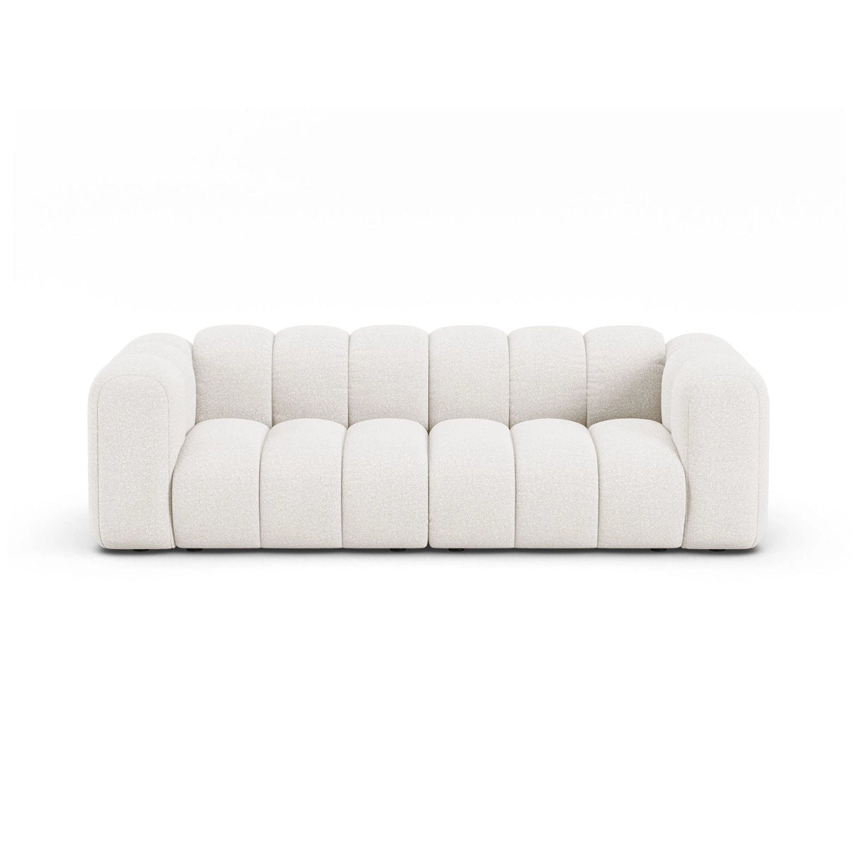Lupine 3-Sitzer Sofa aus Boucle in Weiß (Baloo 2073), 230x95 cm von Micadoni – Bild 1