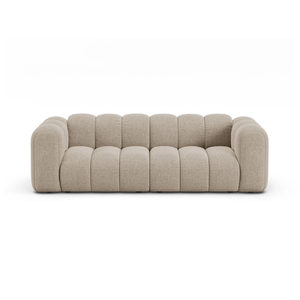 Lupine 3-Sitzer Sofa aus Chenille in Dunkelbeige (Eden 4 Beige), 230x95 cm von Micadoni – Bild 1