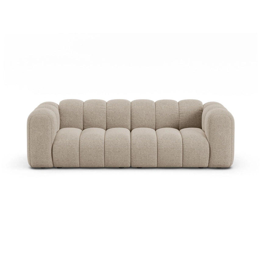 Lupine 3-Sitzer Sofa aus Chenille in Dunkelbeige (Eden 4 Beige), 230x95 cm von Micadoni – Bild 1