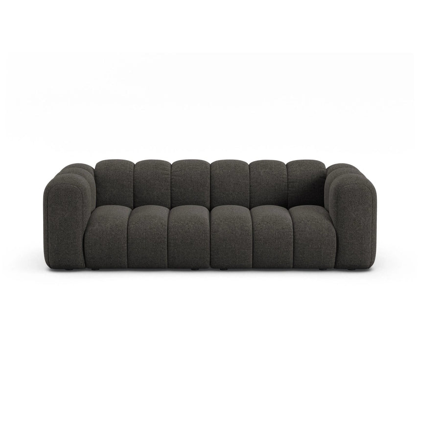Lupine 3-Sitzer Sofa aus Chenille in Dunkelgrau (Eden 20 Graphite), 230x95 cm von Micadoni – Bild 1