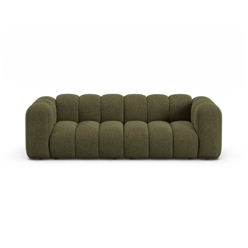 Lupine 3-Sitzer Sofa aus Chenille in Grün (Eden 12 Olive), 230x95 cm von Micadoni – Bild 1