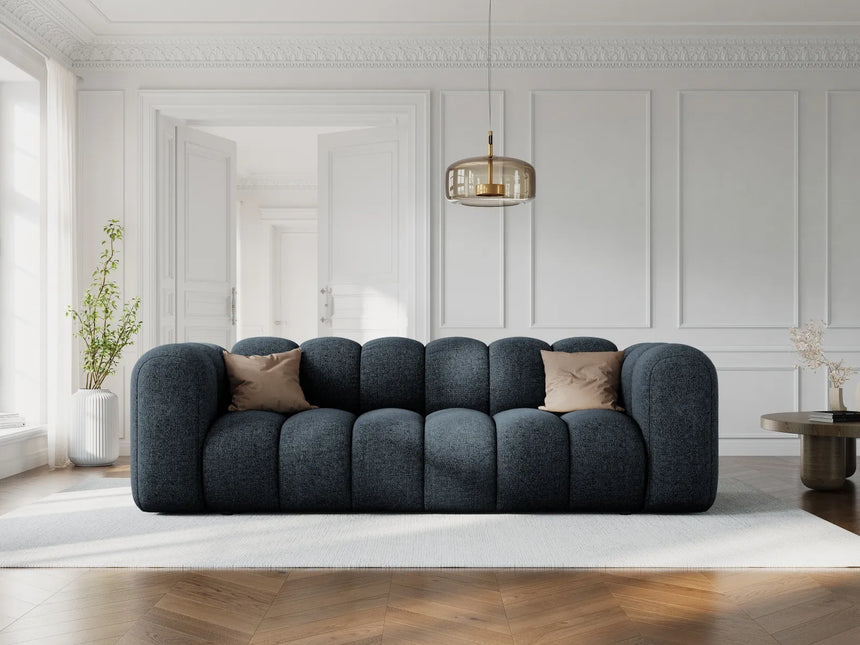 Lupine 3-Sitzer Sofa aus Chenille in Grün (Eden 12 Olive), 230x95 cm von Micadoni – Bild 2