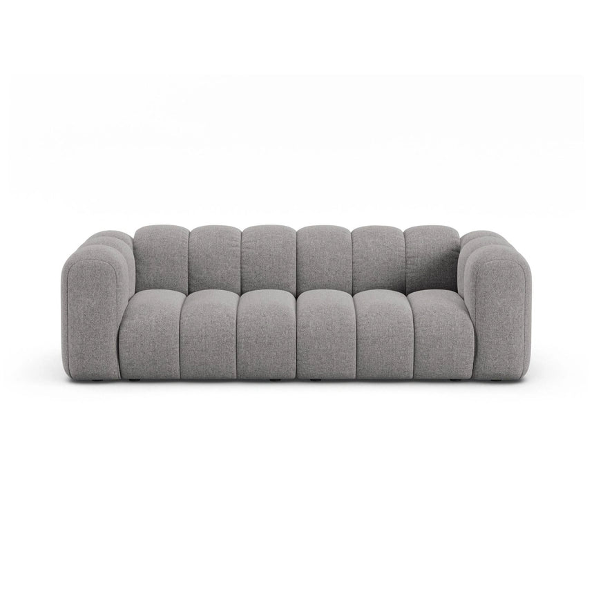 Lupine 3-Sitzer Sofa aus Chenille in Hellgrau (Eden 18 Grey), 230x95 cm von Micadoni – Bild 1
