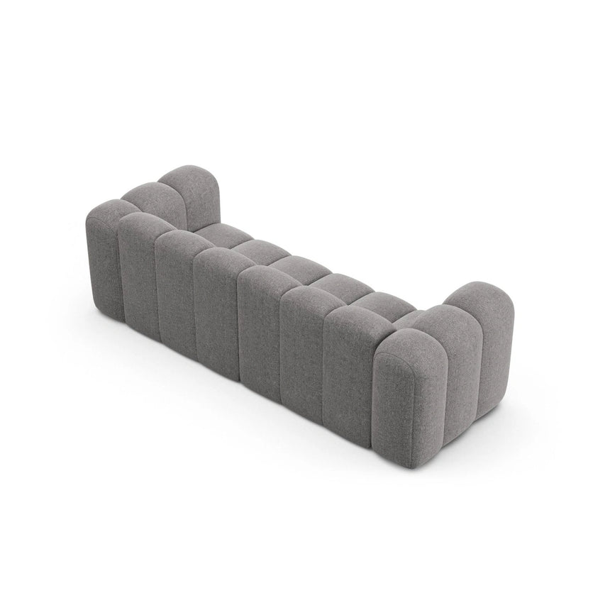 Lupine 3-Sitzer Sofa aus Chenille in Hellgrau (Eden 18 Grey), 230x95 cm von Micadoni – Bild 5