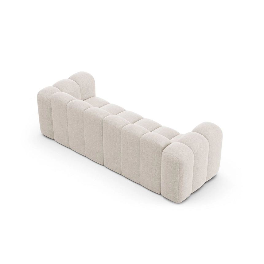 Lupine 3-Sitzer Sofa aus Chenille in Leichtes Beige (Eden 2 Pearl), 230x95 cm von Micadoni – Bild 5