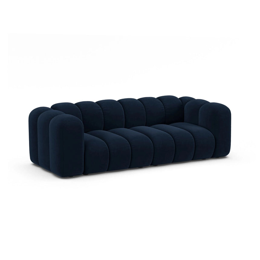 Lupine 3-Sitzer Sofa aus Samt in Königsblau (Salvador 5), 230x95 cm von Micadoni – Bild 3
