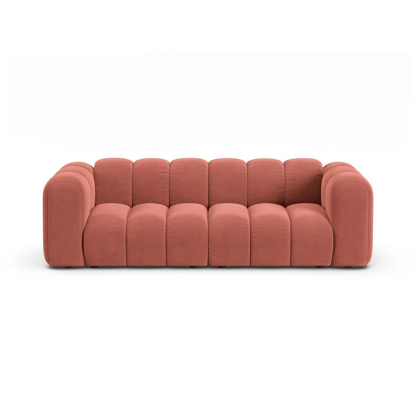 Lupine 3-Sitzer Sofa aus Samt in Koralle (Salvador 12), 230x95 cm von Micadoni – Bild 1