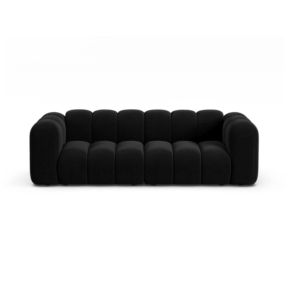 Lupine 3-Sitzer Sofa aus Samt in Schwarz (Salvador 19), 230x95 cm von Micadoni – Bild 1