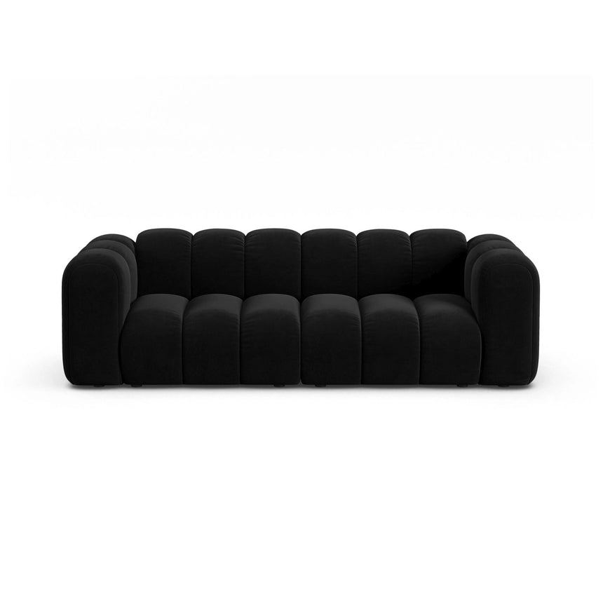 Lupine 3-Sitzer Sofa aus Samt in Schwarz (Salvador 19), 230x95 cm von Micadoni – Bild 1