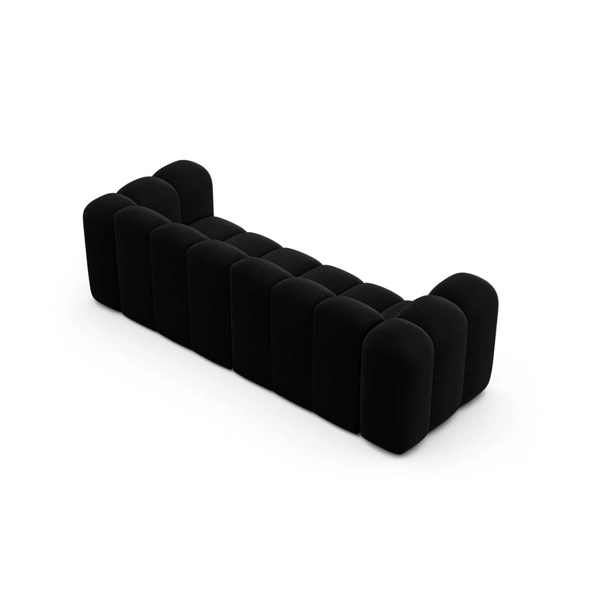 Lupine 3-Sitzer Sofa aus Samt in Schwarz (Salvador 19), 230x95 cm von Micadoni – Bild 4