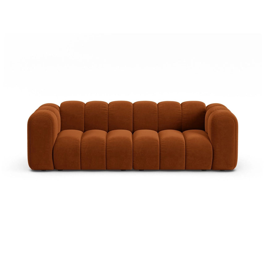 Lupine 3-Sitzer Sofa aus Samt in Terrakotta (Salvador 14), 230x95 cm von Micadoni – Bild 1
