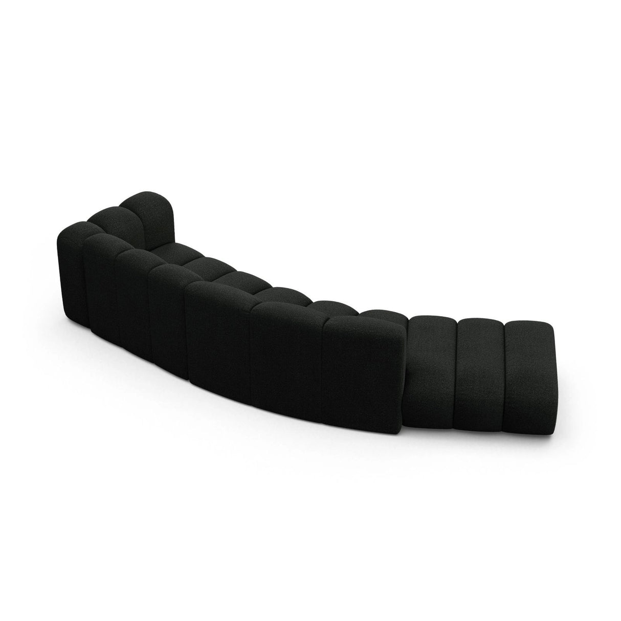 Lupine 5-Sitzer Sofa, Linke Seite, aus Boucle in Schwarz (Baloo 2082), 335x166 cm von Micadoni – Bild 4