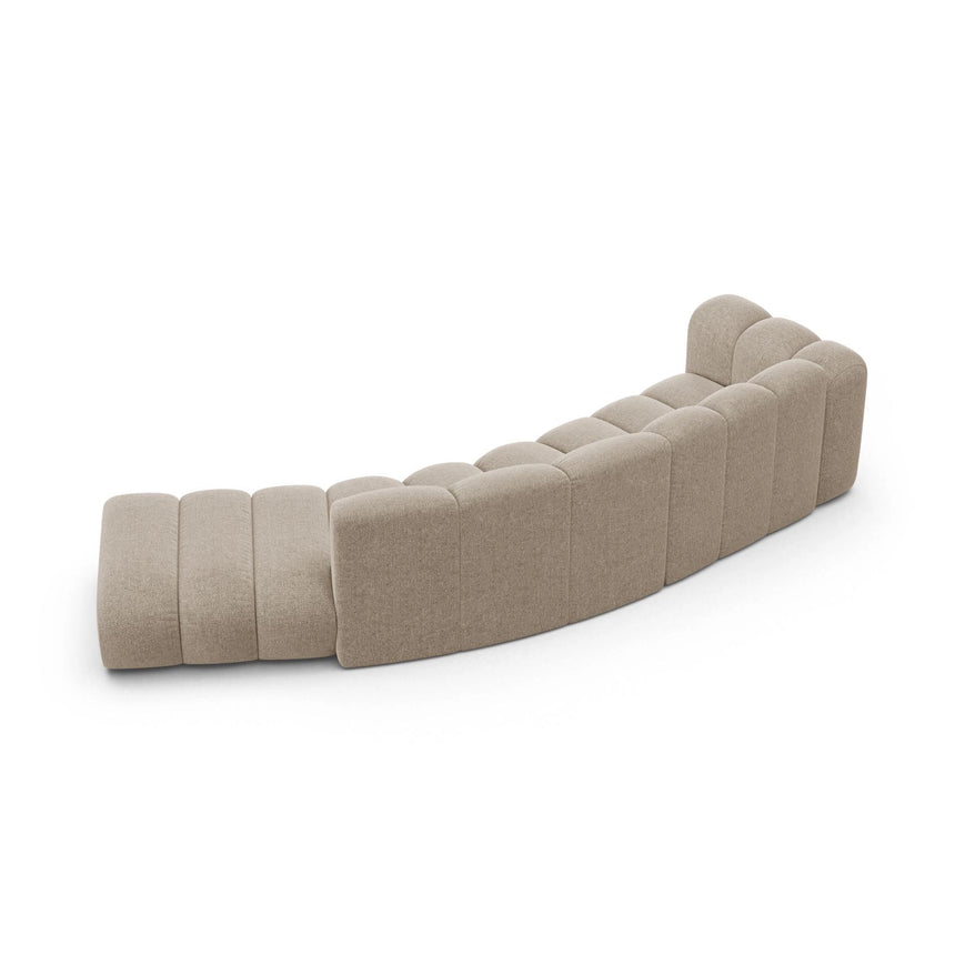 Lupine 5-Sitzer Sofa, Rechte Seite, aus Chenille in Dunkelbeige (Eden 4 Beige), 335x166 cm von Micadoni – Bild 5