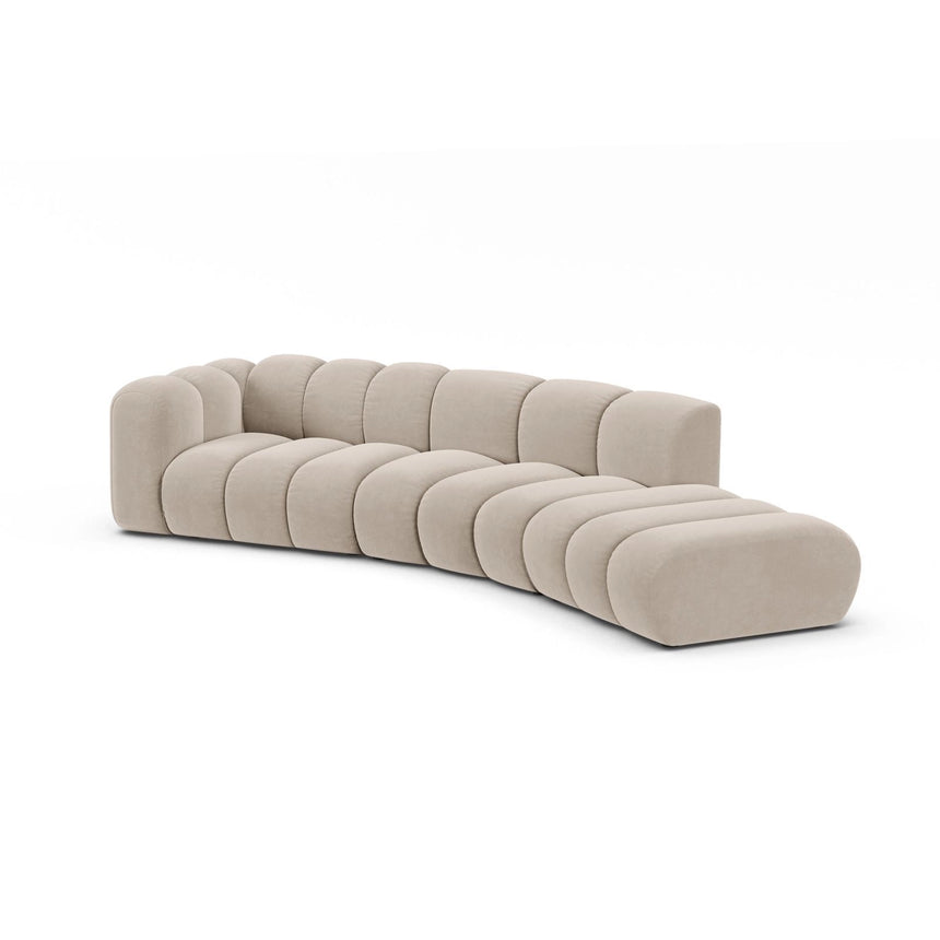 Lupine 5-Sitzer Sofa, Rechte Seite, aus Samt, Chenille oder Boucle, 335x166 cm von Micadoni – Bild 3