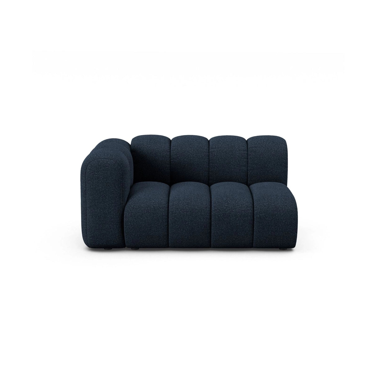 Lupine Modulares 2-Sitzer Sofa Sitzelement, Linke Seite, aus Boucle in Dunkelblau (Baloo 2088), 145x95 cm von Micadoni – Bild 1