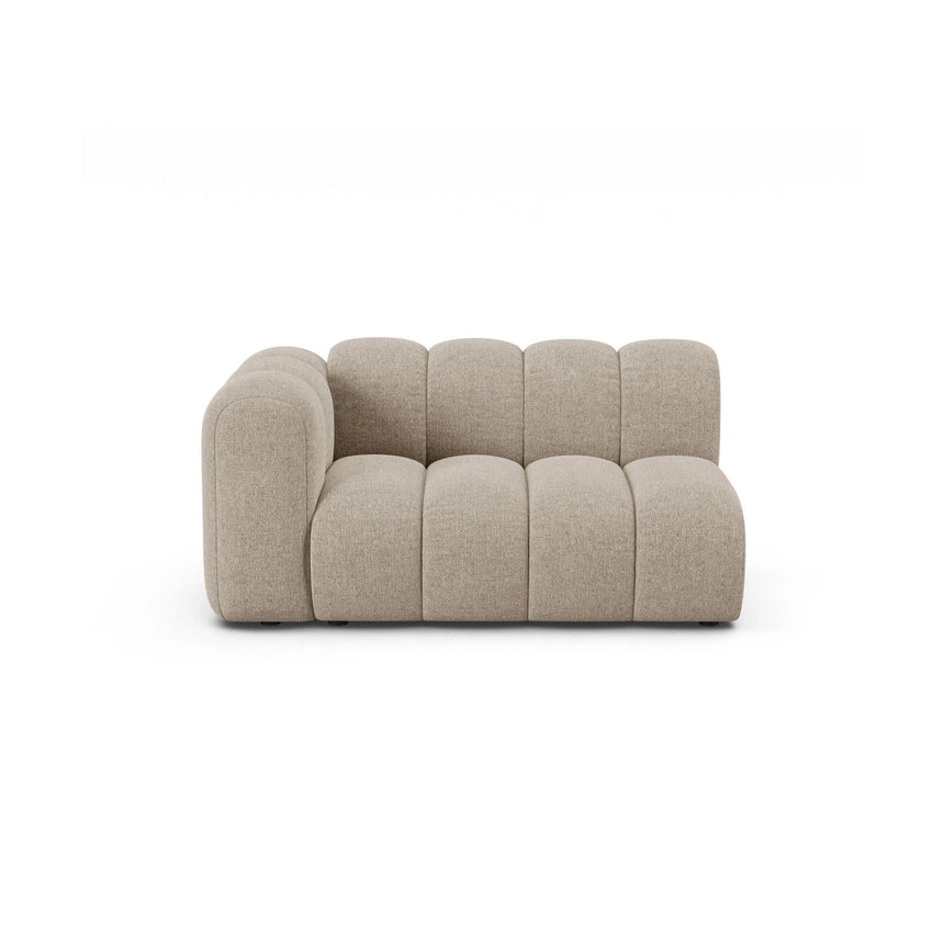 Lupine Modulares 2-Sitzer Sofa Sitzelement, Linke Seite, aus Chenille in Dunkelbeige (Eden 4 Beige), 145x95 cm von Micadoni – Bild 1