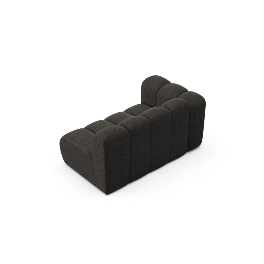 Lupine Modulares 2-Sitzer Sofa Sitzelement, Linke Seite, aus Chenille in Dunkelgrau (Eden 20 Graphite), 145x95 cm von Micadoni – Bild 4