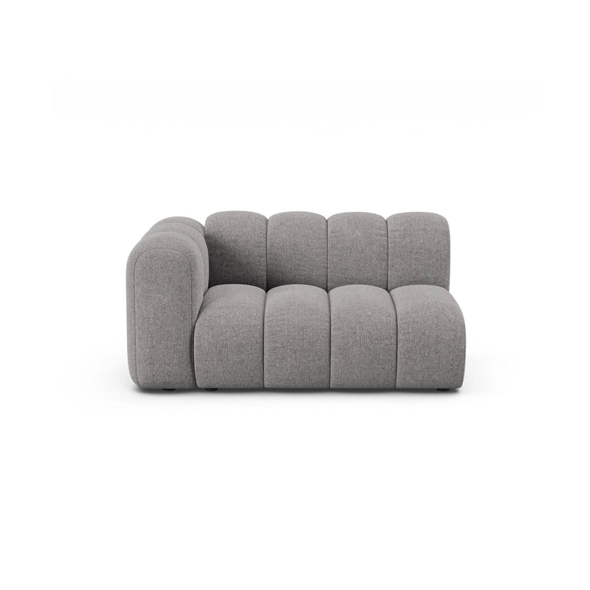 Lupine Modulares 2-Sitzer Sofa Sitzelement, Linke Seite, aus Chenille in Hellgrau (Eden 18 Grey), 145x95 cm von Micadoni – Bild 1