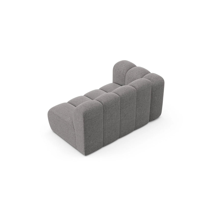 Lupine Modulares 2-Sitzer Sofa Sitzelement, Linke Seite, aus Chenille in Hellgrau (Eden 18 Grey), 145x95 cm von Micadoni – Bild 4